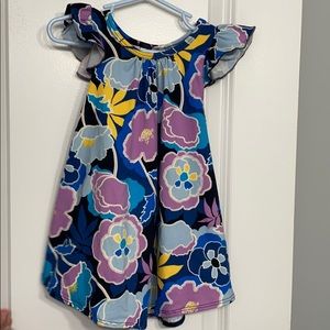 Dot dot smile blue flower dress